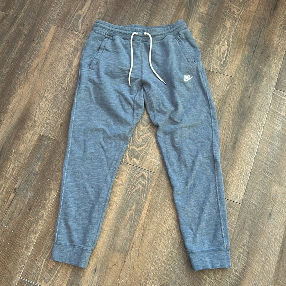 Nike Legacy Jogger Blue Size Large Men's Sweatpants L Heathered Blue Tapered